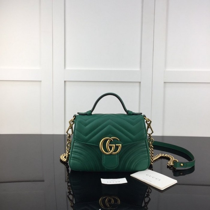 G*u*i gg marmont mini top handle bag green 547260