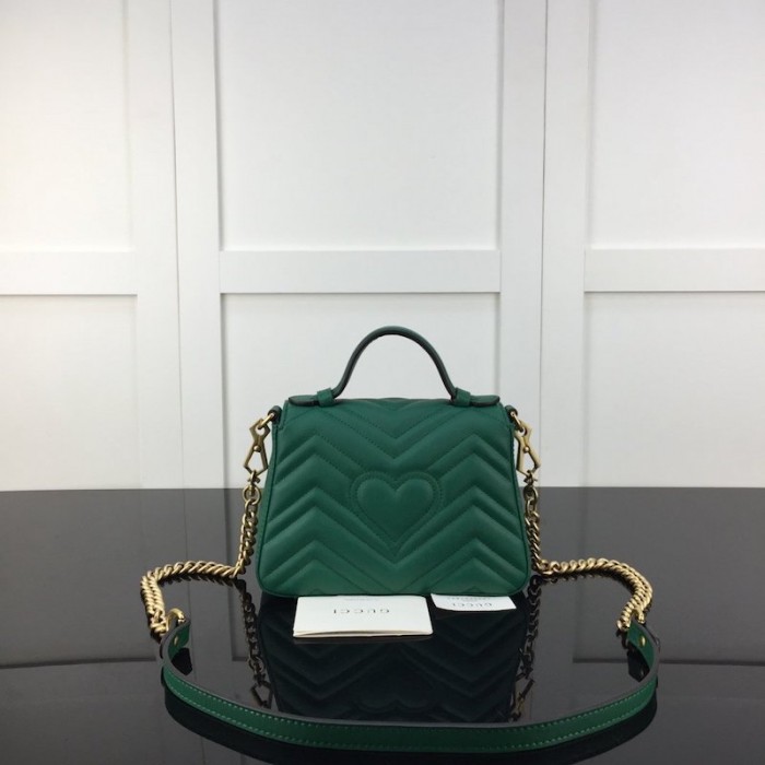 G*u*i gg marmont mini top handle bag green 547260