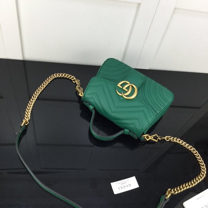 G*u*i gg marmont mini top handle bag green 547260