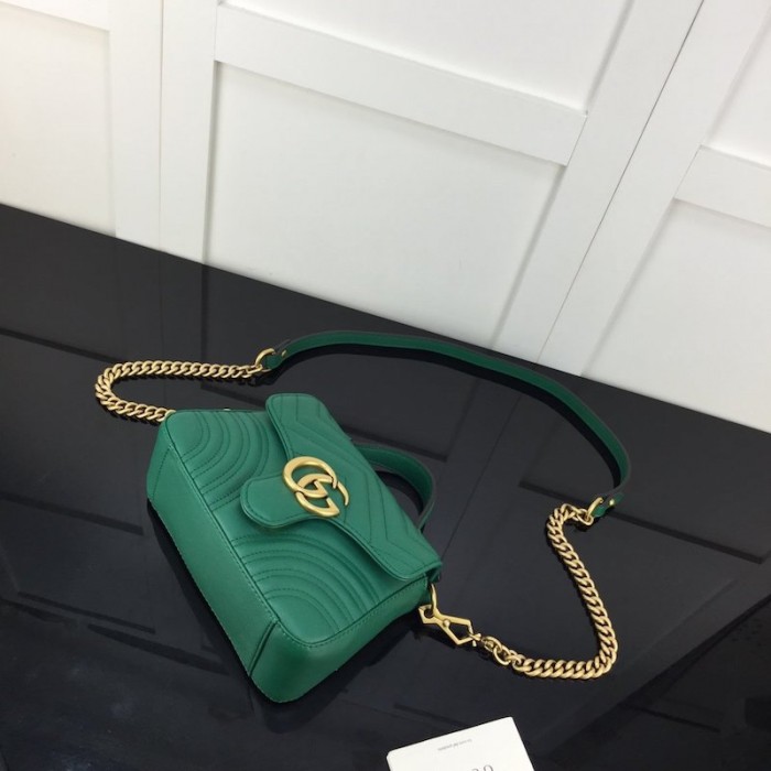G*u*i gg marmont mini top handle bag green 547260