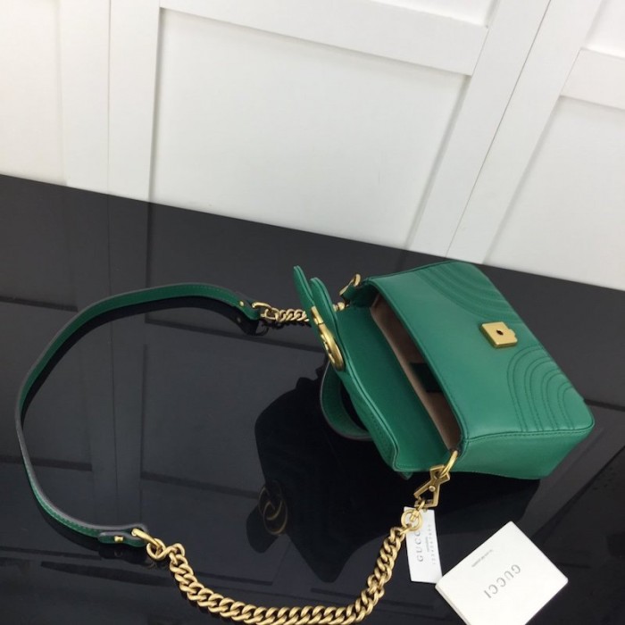 G*u*i gg marmont mini top handle bag green 547260