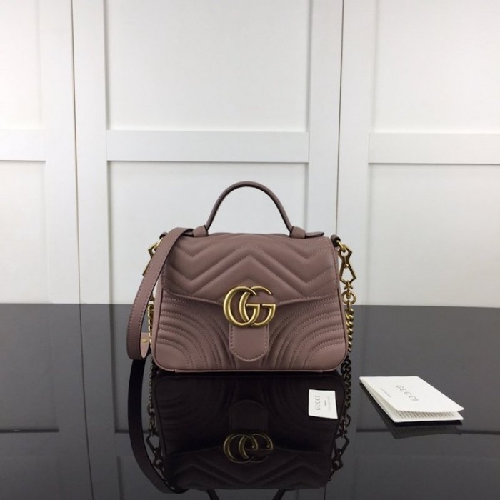 G*u*i gg marmont mini top handle bag dusty pink 547260