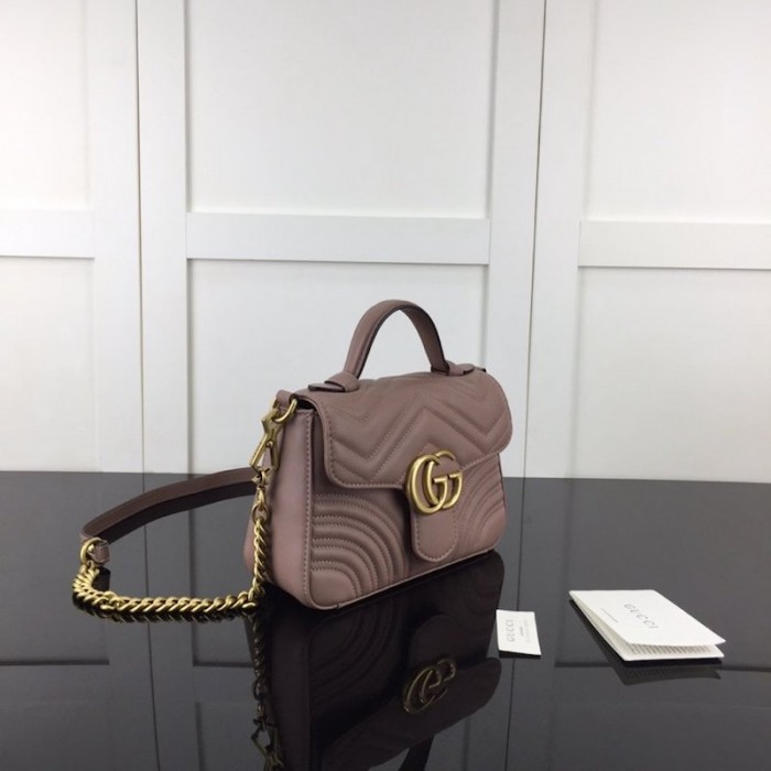 G*u*i gg marmont mini top handle bag dusty pink 547260