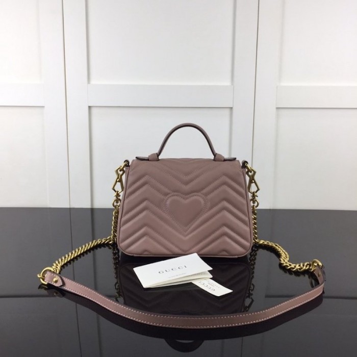 G*u*i gg marmont mini top handle bag dusty pink 547260