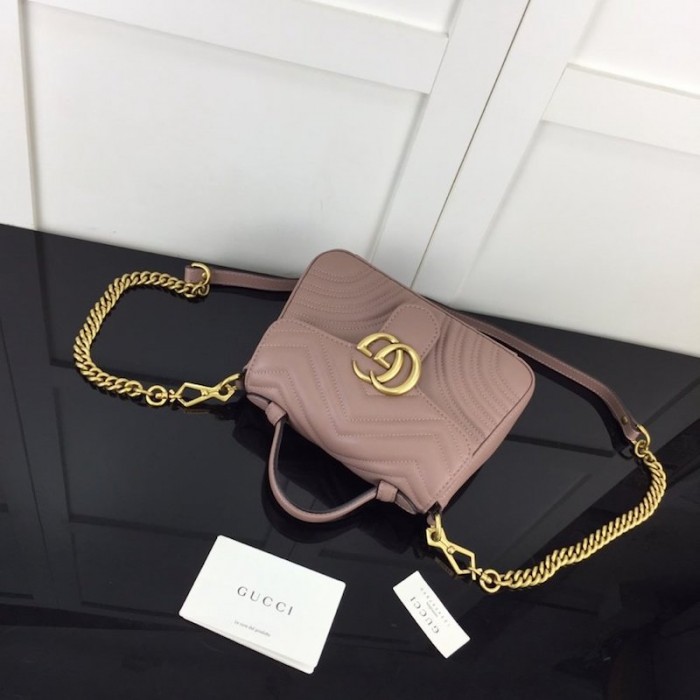 G*u*i gg marmont mini top handle bag dusty pink 547260