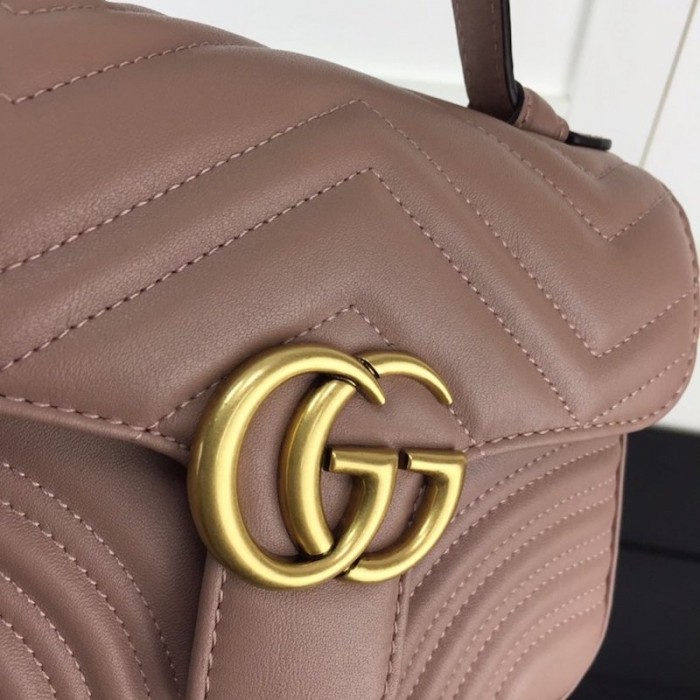 G*u*i gg marmont mini top handle bag dusty pink 547260