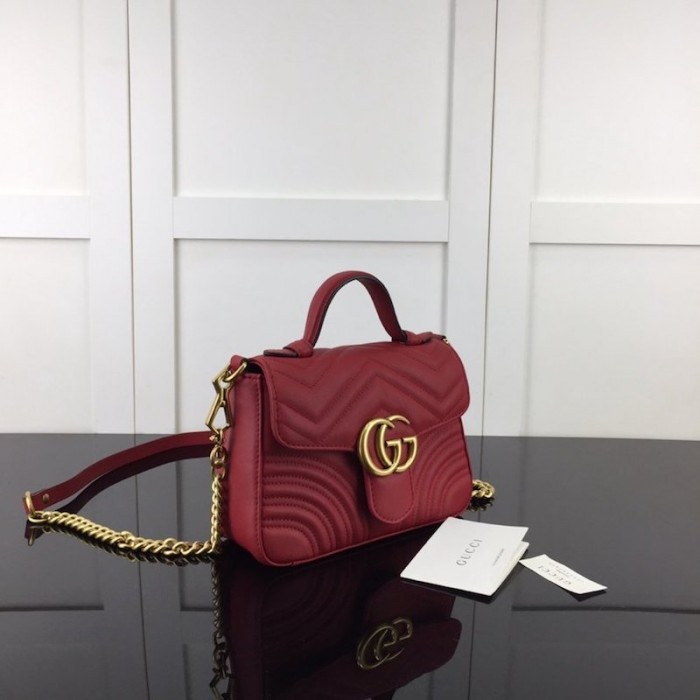 G*u*i gg marmont mini top handle bag red 547260