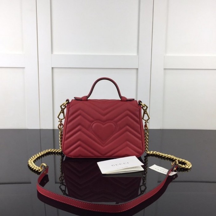 G*u*i gg marmont mini top handle bag red 547260