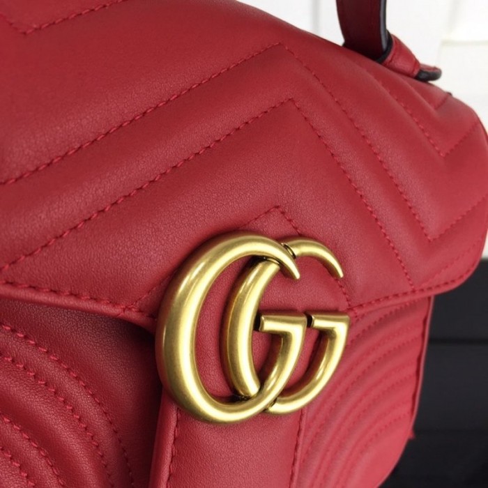 G*u*i gg marmont mini top handle bag red 547260