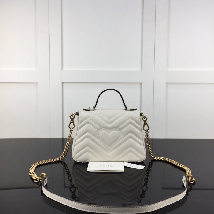 G*u*i gg marmont mini top handle bag white 547260