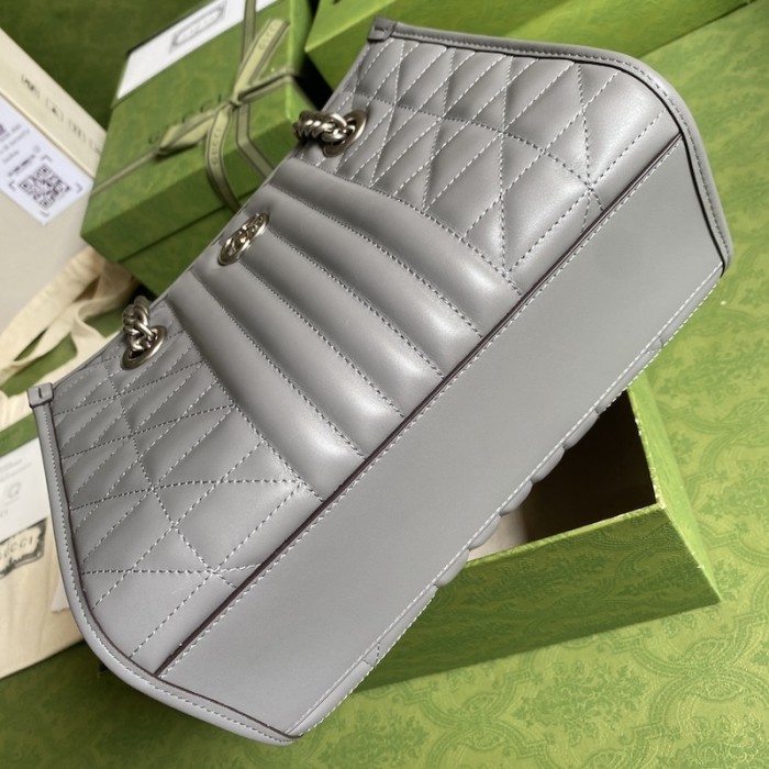 G*u*i gg marmont leather tote bag grey 681483