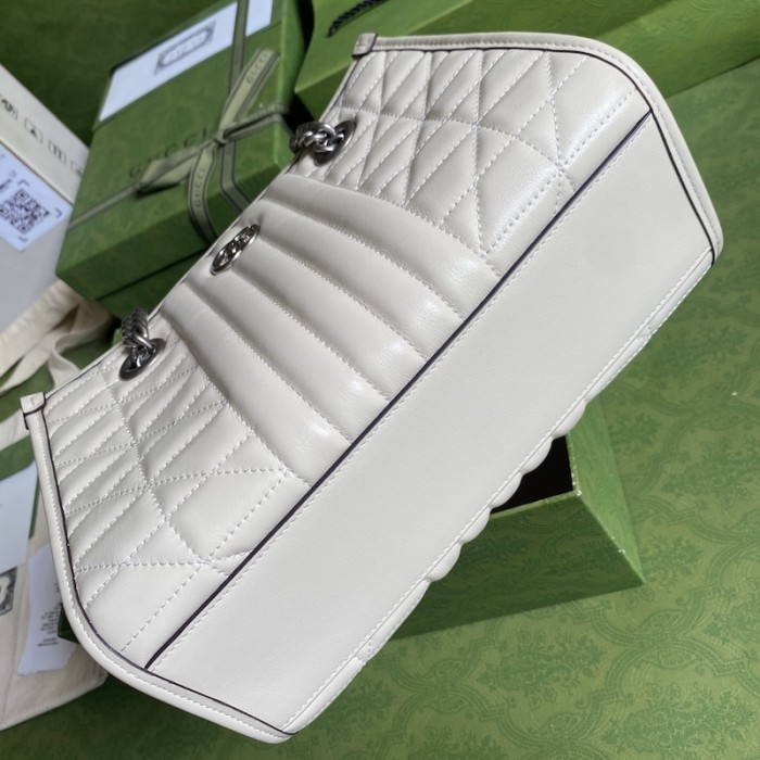 G*u*i gg marmont leather tote bag white 681483
