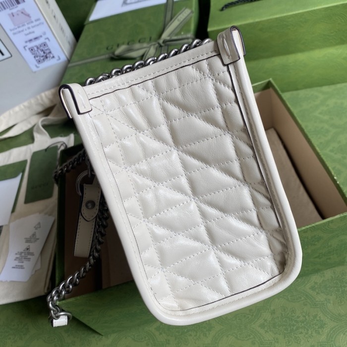 G*u*i gg marmont leather tote bag white 681483