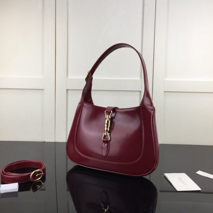 G*u*i jackie 1961 small hobo bag burgundy 636709
