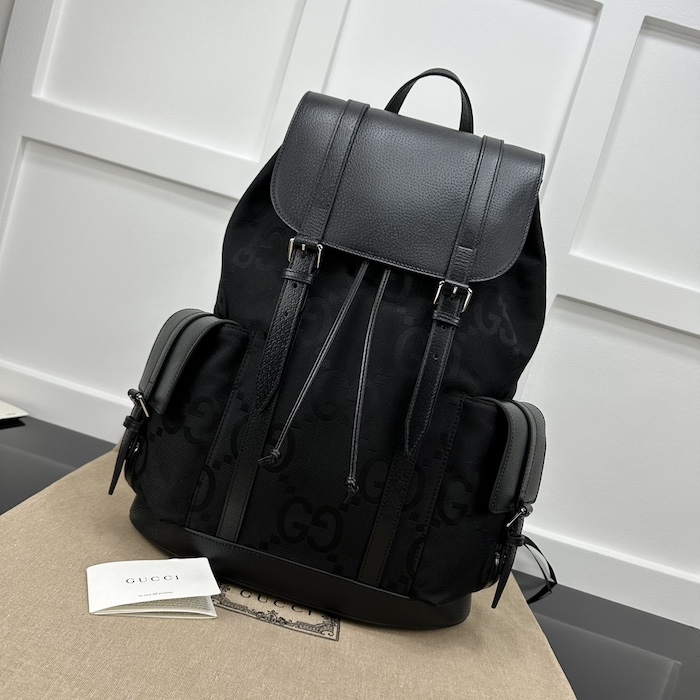G*u*i jumbo gg backpack black jumbo gg canvas ‎678829