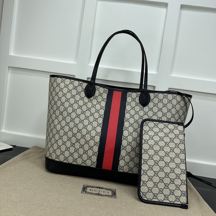 g*u*i ophidia gg large tote bag beige and blue gg Sup*e canvas 726755