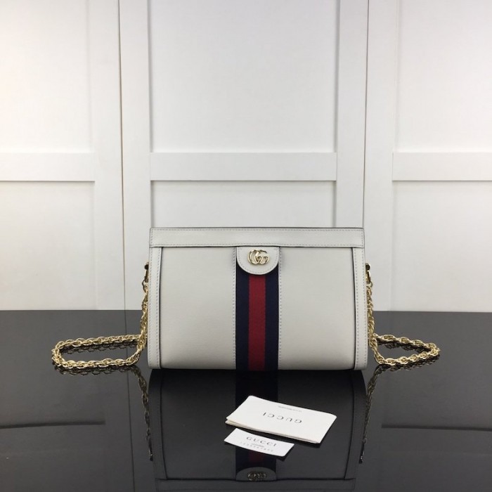 G*u*i ophidia small shoulder bag white 503877
