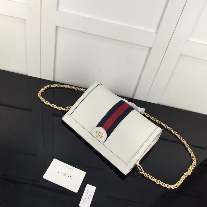 G*u*i ophidia small shoulder bag white 503877