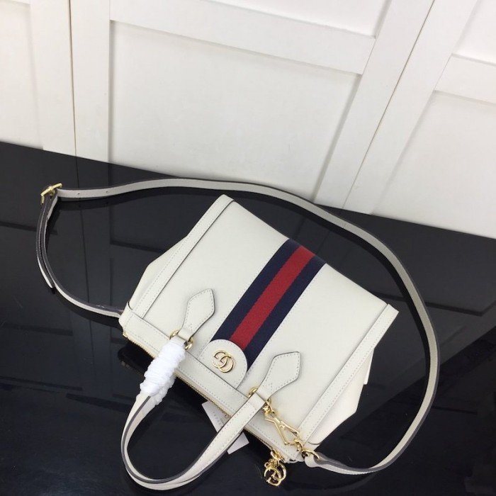 G*u*i ophidia small tote bag white 547551