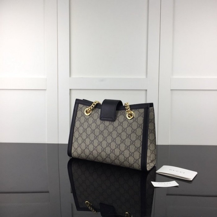 G*u*i padlock small gg shoulder bag black 498156