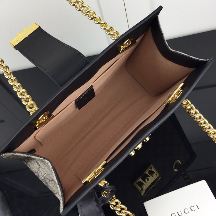 G*u*i padlock small gg shoulder bag black 498156