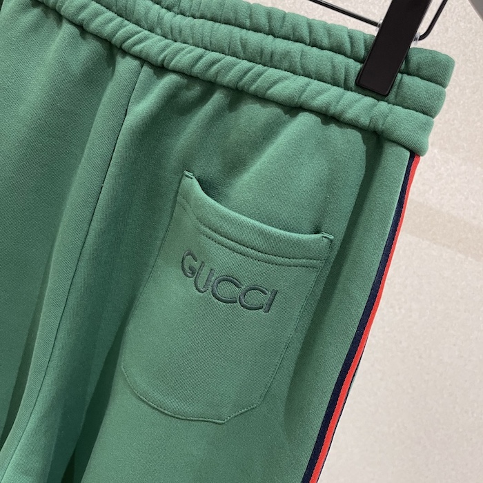 G*u*i cotton jersey hooded sweatshirt tracksuit green 768444