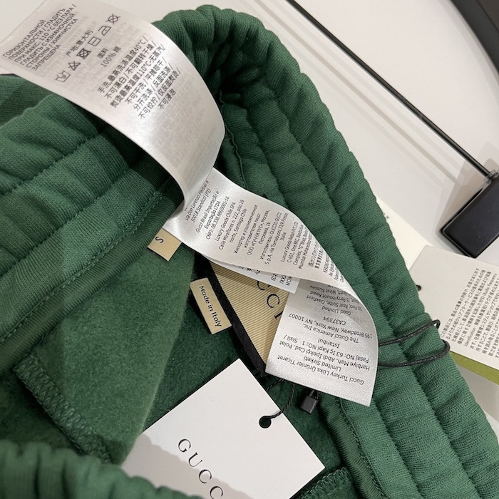 G*u*i cotton jersey hooded sweatshirt tracksuit green 768444