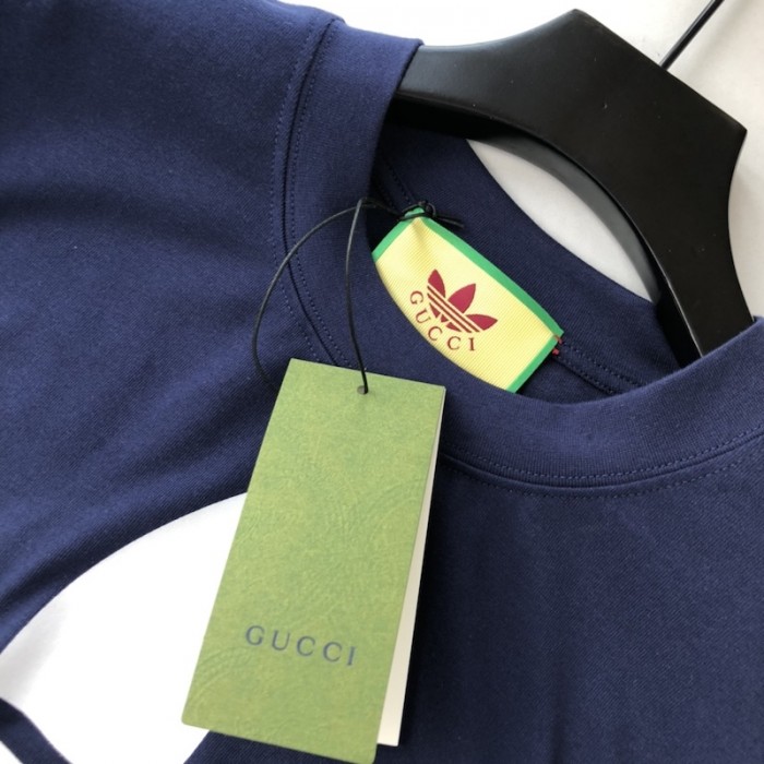 Ad*s x g*u*i cotton jersey t-shirt blue