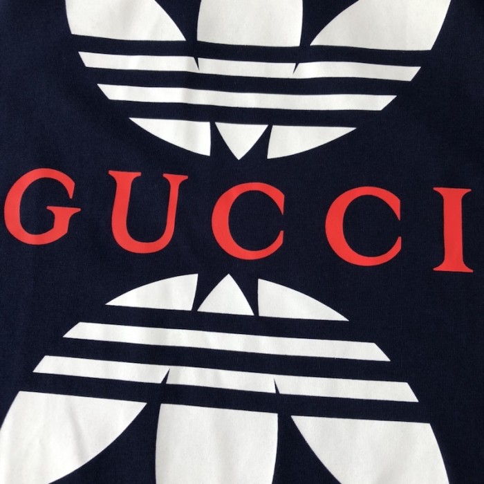 Ad*s x g*u*i cotton jersey t-shirt blue