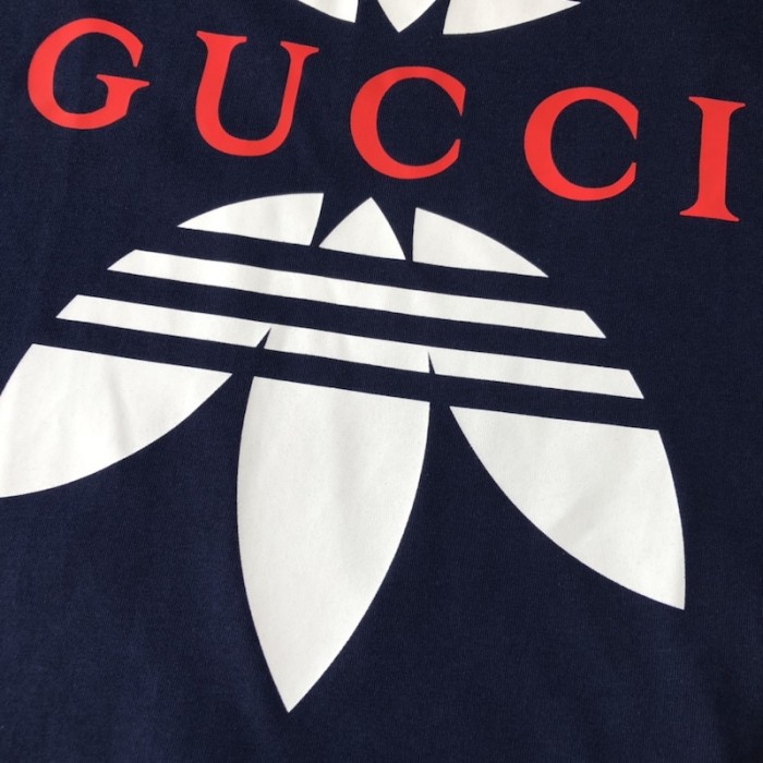 Ad*s x g*u*i cotton jersey t-shirt blue