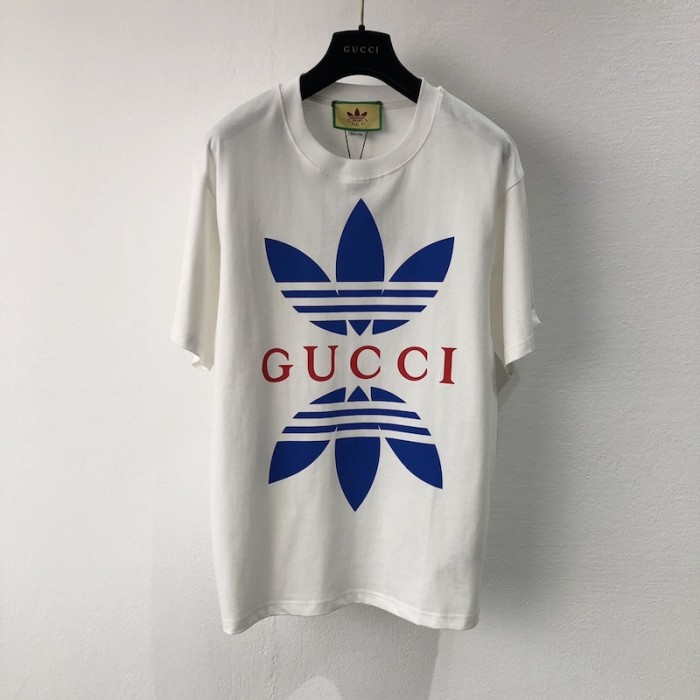 Ad*s x g*u*i cotton jersey t-shirt white