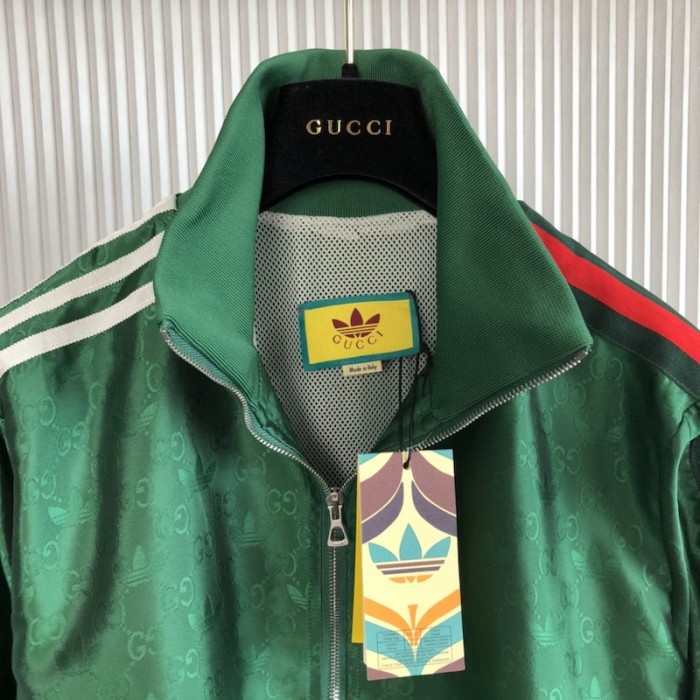 Ad*s x g*u*i gg trefoil jacquard jacket