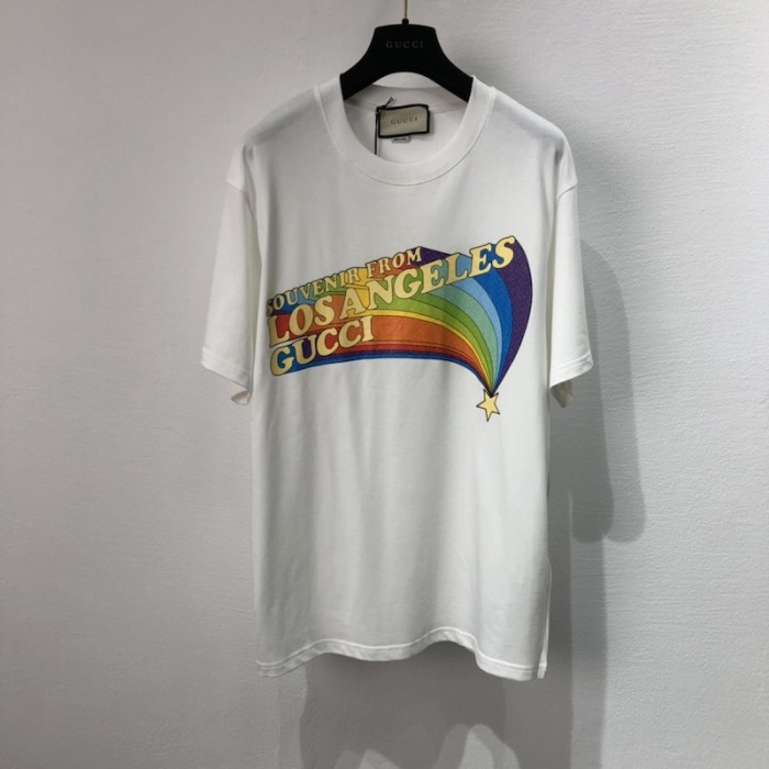 G*u*i cotton t-shirt with print white ‎616036