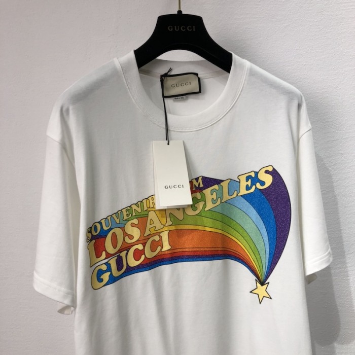 G*u*i cotton t-shirt with print white 616036