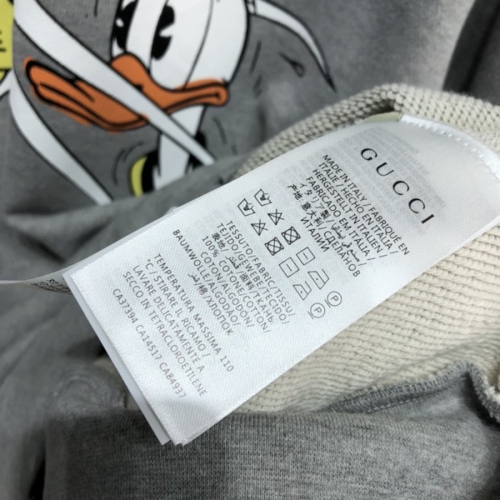 disney x G*u*i donald duck sweatshirt grey