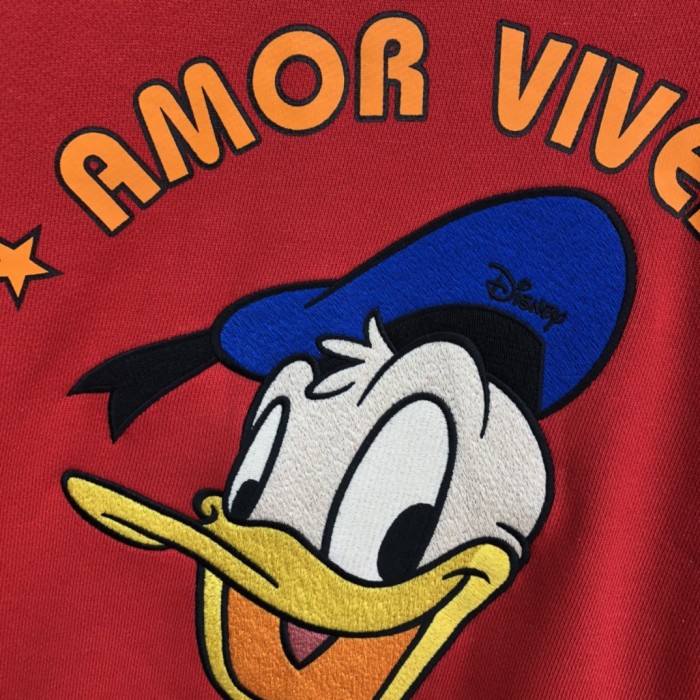disney x G*u*i donald duck t shirt sweatershirt red
