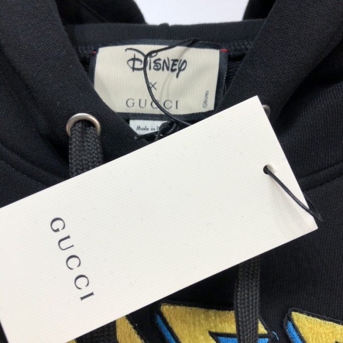 disney x G*u*i donald duck hooded sweatshirt black