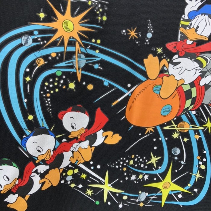 disney x G*u*i donald duck hooded sweatshirt black