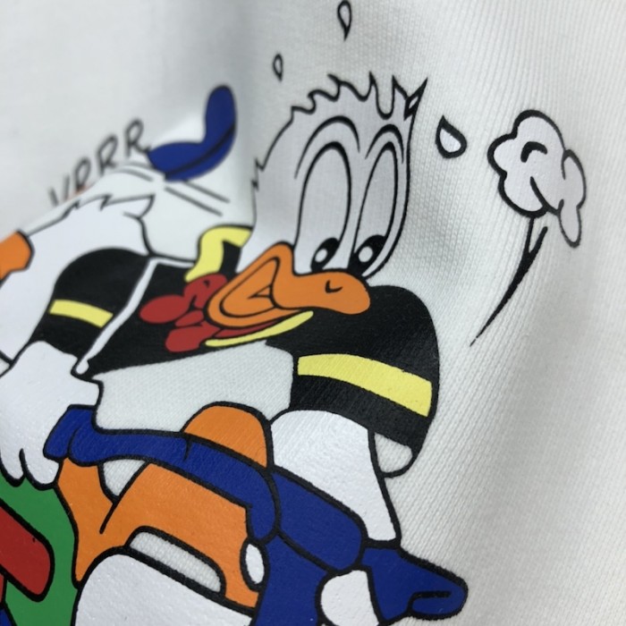 disney x G*u*i donald duck hooded sweatshirt off white