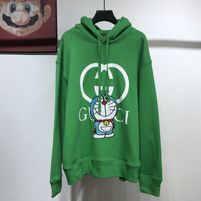 doraemon x G*u*i cotton hoodie green