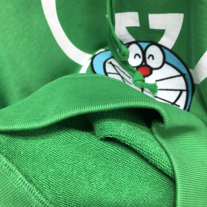 doraemon x G*u*i cotton hoodie green