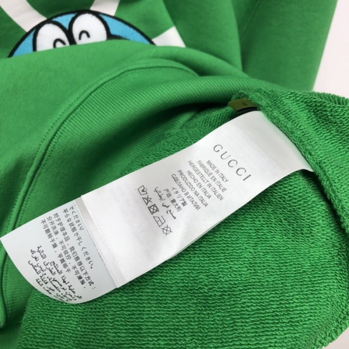 doraemon x G*u*i cotton hoodie green