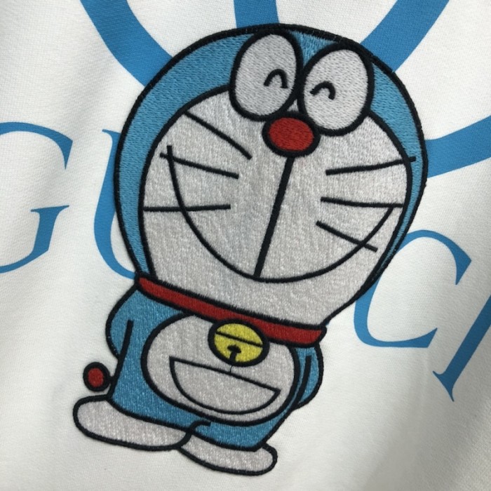 doraemon x G*u*i cotton hoodie white