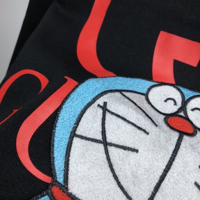 doraemon x G*u*i cotton sweatershirt black
