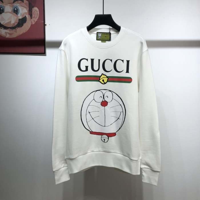 doraemon x G*u*i cotton sweatershirt white