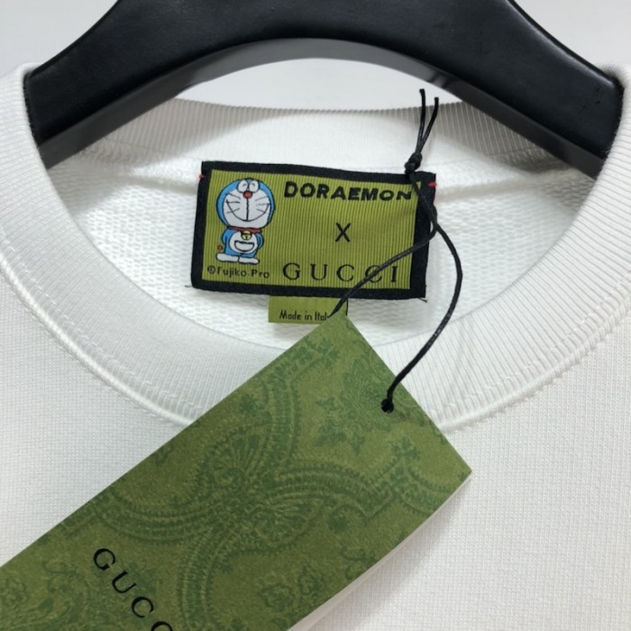 doraemon x G*u*i cotton sweatershirt white