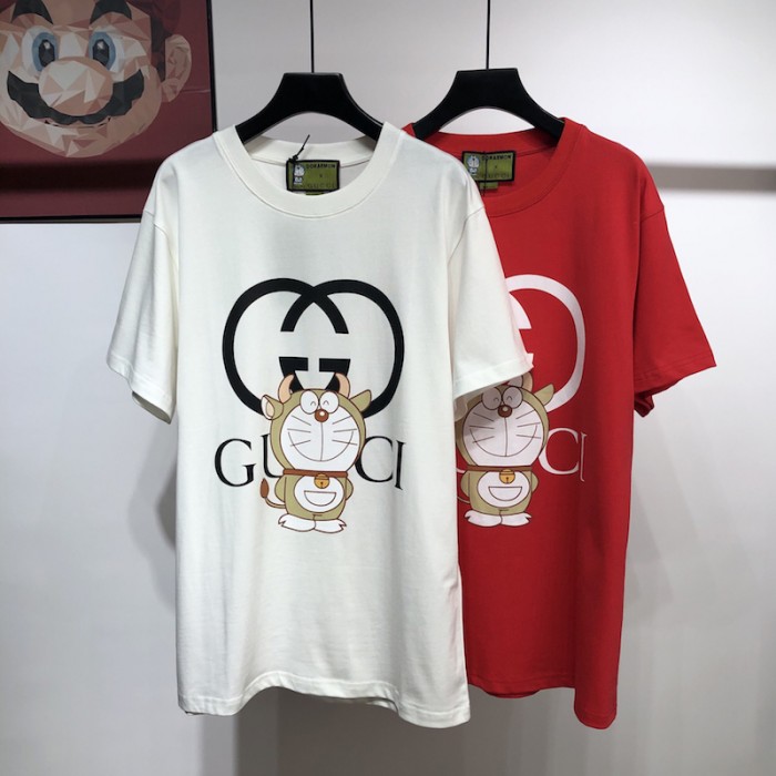 doraemon x G*u*i oversize t-shirt ivory