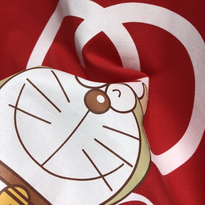 doraemon x G*u*i oversize t-shirt red