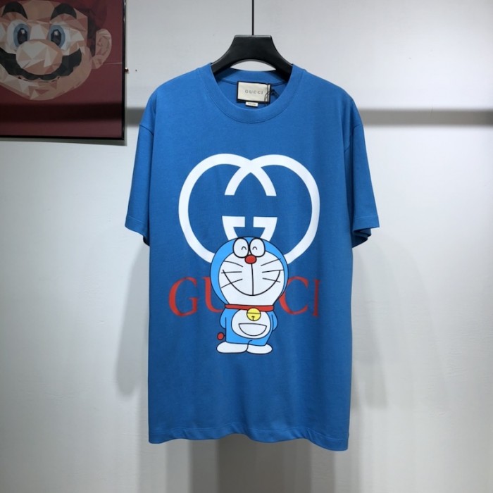 doraemon x G*u*i oversize t-shirt blue