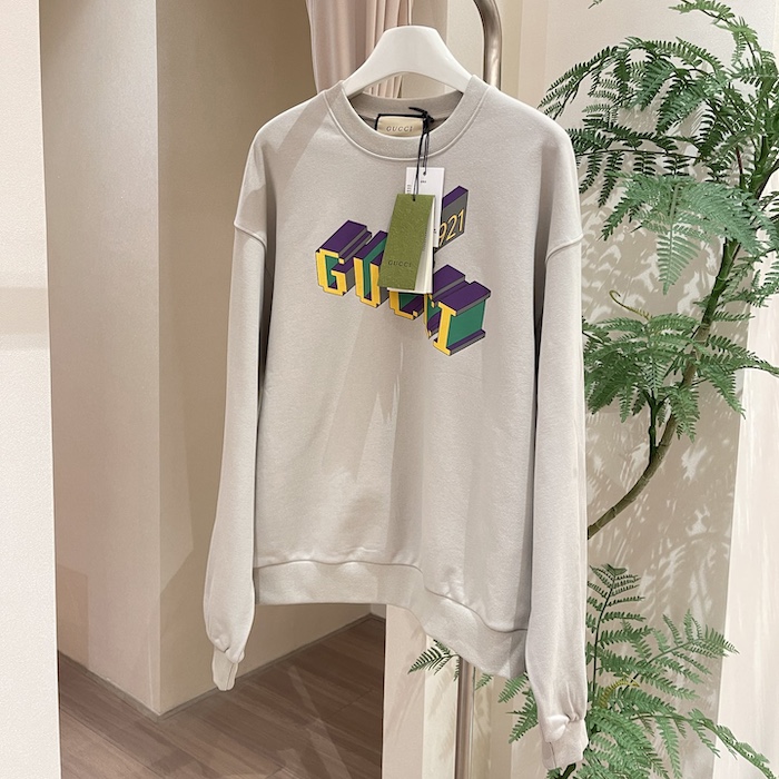 G*u*i cotton jersey sweatshirt with print ‎768530
